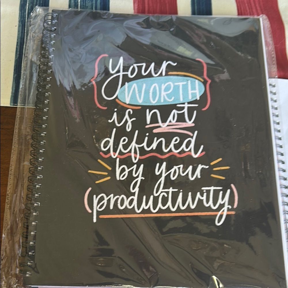 Elyse Breanne Inspirational Black Spiral Notebook new